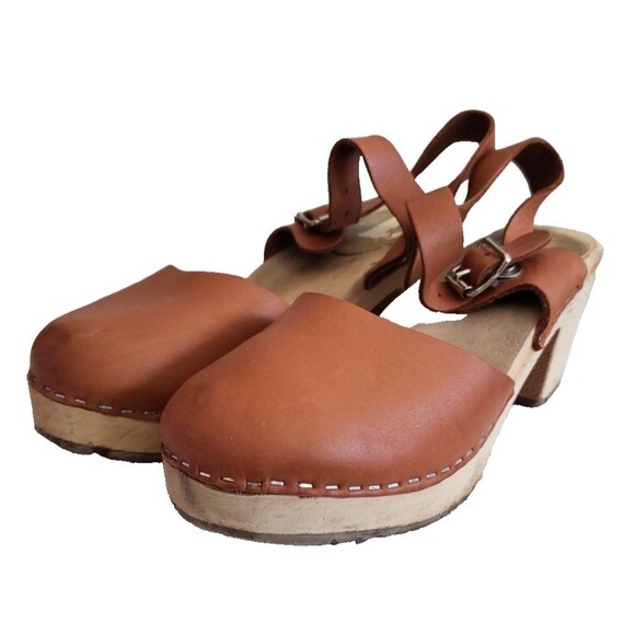Lotta From Stockhold Highwood Heels Clogs Leather Women's Shoes 42 Us 10.5-11 - Picture 1 of 11